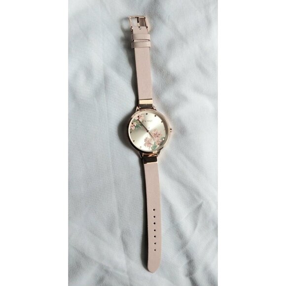 Nine West Women's Rose Gold-Tone and Pink Strap Watch - Picture 3 of 5